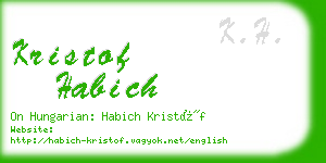kristof habich business card